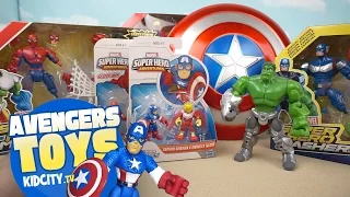 Captain America and the Marvel Avengers Toys Opening by KidCity