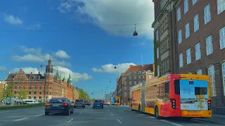 Sunny day in Copenhagen Denmark 🇩🇰  Driving Tour - 4k UHD 60fps