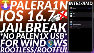 iOS 16.7 Jailbreak Windows | Palera1n Jailbreak No USB | Rootful & Rootless Jailbreak 16.7 | 2023
