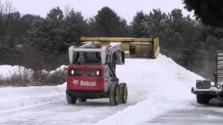 Bobcat S650 Plowing Snow With 10' Snow Wolf Ultra & FastTach