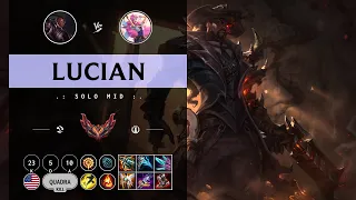 Lucian Mid vs Seraphine - NA Grandmaster Patch 14.9