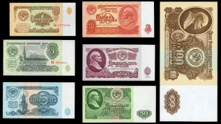 The banknotes of the USSR 4K Ultra HD