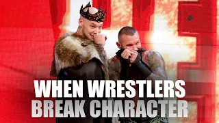 TOP 10 Wrestlers BREAKING CHARACTER | Wrestling Flashback