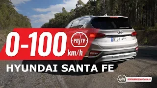 2019 Hyundai Santa Fe 0-100km/h & engine sound (diesel)