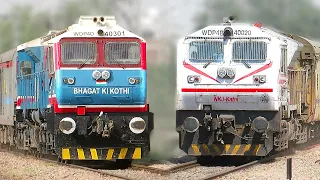 High Speed Diesel Trains Crossings | Furious train crossing | India