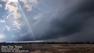 ROPE TORNADO! Time-lapse of shelf clouds in northwest Texas