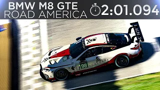 iRacing | Hotlap + Setup | BMW M8 GTE @ Road America | 2:01.094