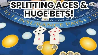 Blackjack | $600,000 Buy In | EPIC High Stakes Roller Coaster Win! Splitting Aces & Huge Bets!