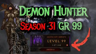 Diablo 3 Season 31 Demon Hunter GR 99 in 1:27 min GoD DH