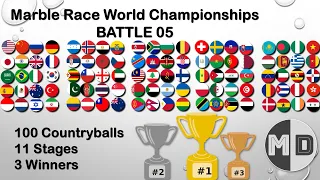 Marble Race of 100 Countryballs | Marble Race World Championship Season 5