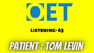 Tom levin OET listening test with answers. OET 2.0 online classroom.