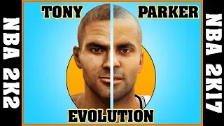 TONY PARKER evolution [NBA 2K2 - NBA 2K17] 🏀