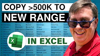 Excel - Numbers Greater than 500K to New Range: Episode 1672