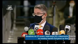 CPI da Pandemia – Alessandro Vieira conversa com jornalistas sobre trabalhos da comissão – 31/8/2021