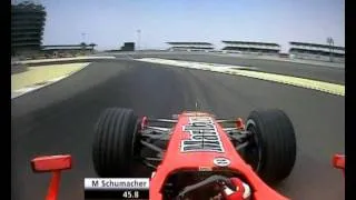 Michael Schumacher onboard pole lap in Bahrain 2006