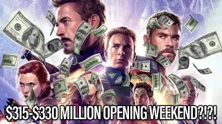 Avengers Endgame Opening Weekend Projected For $315-$330 Record Crusher