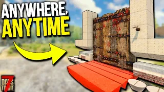 Building a ZOMBIE PROOF DRAWBRIDGE BASE ENTRY! - 7 Days to Die: Anywhere, Anytime! - Day 33