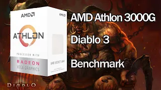 AMD Athlon 3000G Diablo 3 Test APU (Stock vs OC) Radeon Vega 3 Benchmark Low Specs Low End PC