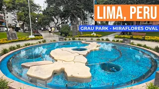 Grau Park to the Miraflores Oval! Walk with me in Lima, Peru!