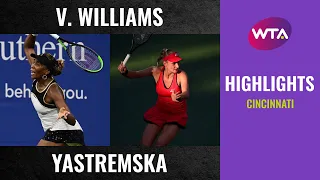 Venus Williams vs. Dayana Yastremska | 2020 Cincinnati First Round | WTA Highlights