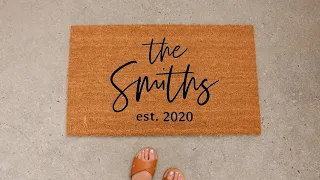 How To Make A DOORMAT with CRICUT + Cut Larger Than The Mat Project // Off the Mat Project