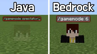 Java spectator mode vs Bedrock spectator mode