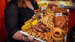 11LB CHICKEN N WAFFLES CHALLENGE | BeardMeatsFood