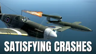 Satisfying Airplane Crashes, V-1 Intercept & More! V253 | IL-2 Sturmovik Flight Simulator Crashes