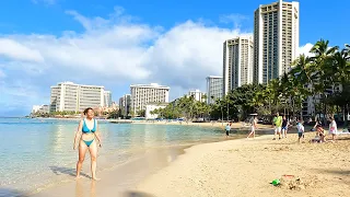 HAWAII WALK: A Blissful Stroll on Beach & Sidewalk in WAIKIKI ☀️