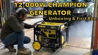 Champion 12,000W Portable Generator | Unboxing
