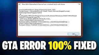 Fix The UE4 Gameface Game has crashed | GTA Trilogy Definitive Edition