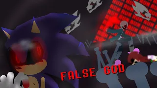 FALSE GOD |Sonic exe vs Vhs Sans| stick nodes animation (Scrapped)