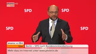 Martin Schulz nach der Bundesvorstandssitzung der SPD am 27.11.17