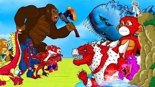 Full EVOLUTION of KING KONG: Godzilla Comparison (CARTOON ANIMATION) Monkey, MechaGodzilla in River