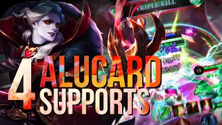UNLIMITED LIFESTEAL ALUCARD x 4 SUPPORTS FULL HEALING TEAM | MLBB ALUCARD GAMEPLAY