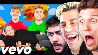 YouTuber BEWERTEN den BURGERPOMMES SONG (Paluten, Papaplatte,