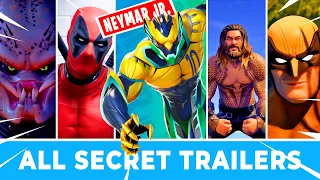 Every SECRET SKIN REVEAL TRAILER in Fortnite (*NEW* Neymar Jr. Reveal Trailer)