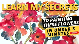 Learn the Secret to Relaxing Loose Watercolor Flowers in 3 minutes