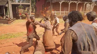 Zombie Hunting - Red Dead Redemption 2 Brutal Gameplay