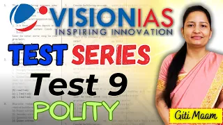 VISION IAS PRELIMS TEST SERIES 2024 | POLITY | Part 2 | I WILL | UPSC PRELIMS | TEST 9