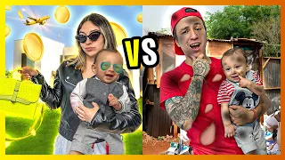 FAMILIA de 1 DOLAR vs FAMILIA de 1.000.000 DOLARES