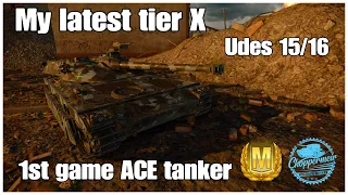 World of Tanks PS4 // Udes 15/16 1st game is an ace? // Latest tier X in my garage