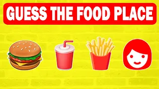 Guess The Food Place by Emoji | Food Quiz Emoji Challenge