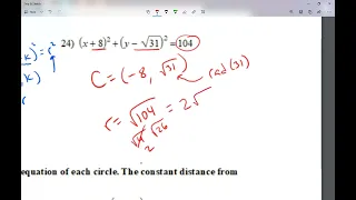 Leonzo equations of circles