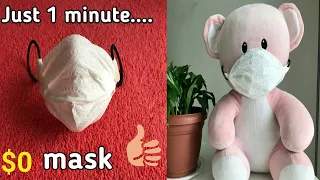 How to make Face Mask at home  | Paper Towel Mask | Safety Mask | Mask Idea | Kids Craft