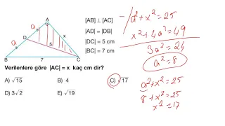 Tyt-Ayt geometri dik üçgen 1