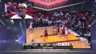 LeBron's Pass Fan Interview | Clippers vs Heat  | Feb 8, 2013