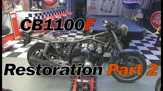 1983 Honda CB1100F Full Restoration Part 2 - Initial Tear down from complete bike to bare frame