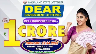 DEAR INDUS WEDNESDAY DRAW TIME DEAR 1 PM ONWARDS DRAW DATE 12.04.2023 NAGALAND STATE LOTTERIES