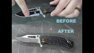 Removing Serrations on a Knife